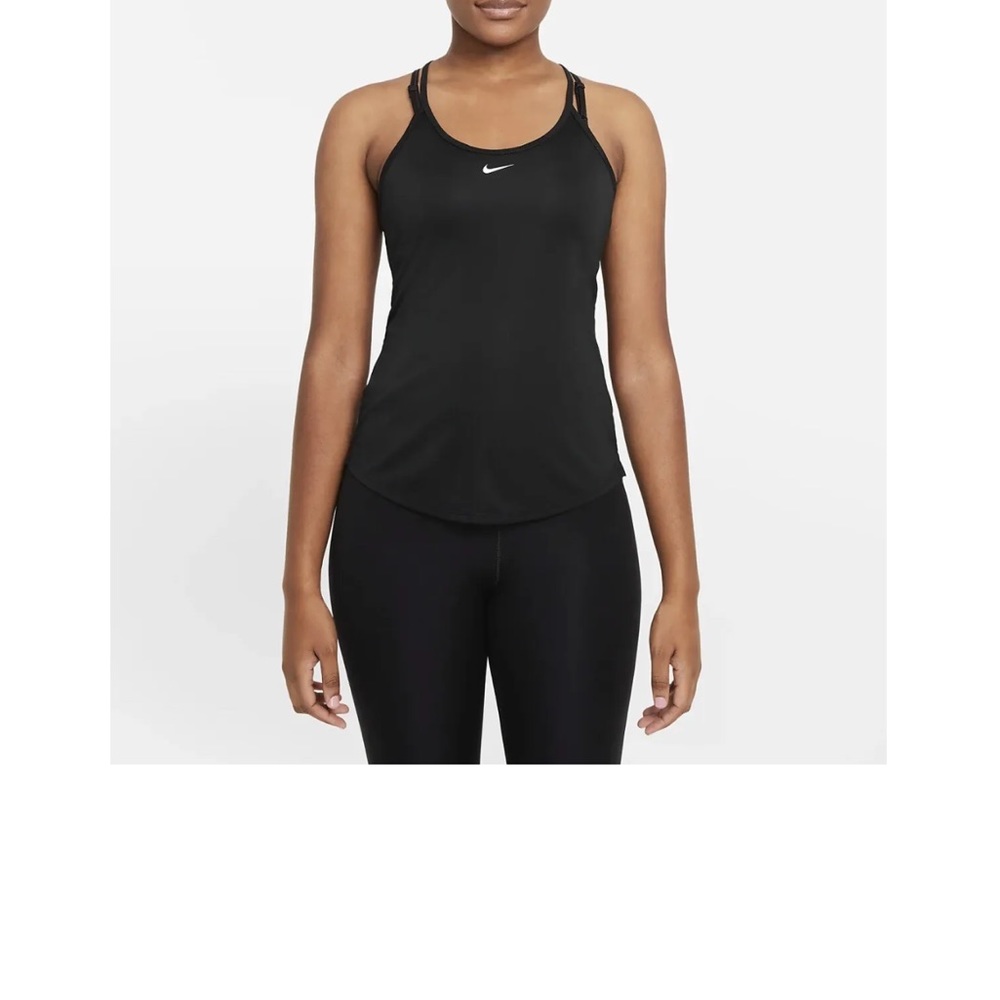 Nike Women's Dri-FIT One Elastika Standard Fit Tank Size XL Black